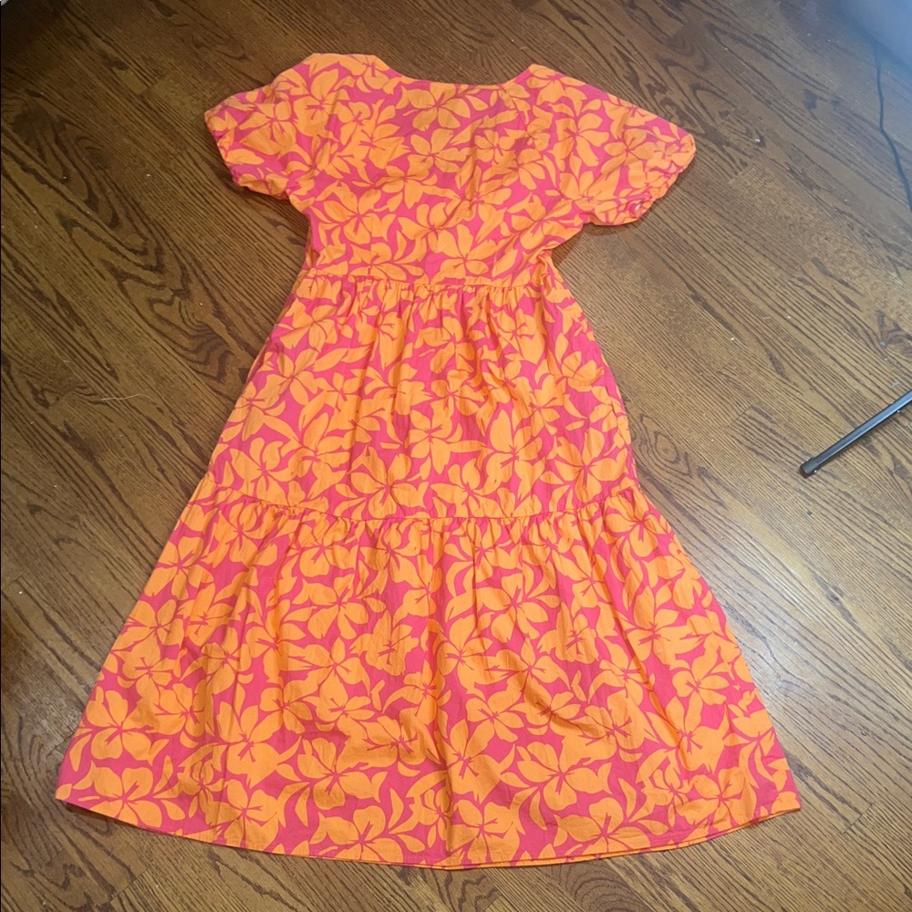 J. Crew Pink and Orange Floral Top - Picture 4 of 7